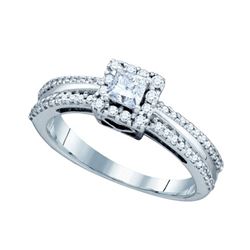 0.50CT Diamond Bridal 14KT Ring White Gold