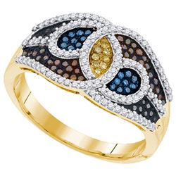 0.50CT Diamond Micro-Pave 10KT Ring Yellow Gold