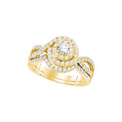 1CT Diamond Bridal 14KT Ring Yellow Gold
