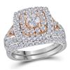 Image 1 : 2.0CT Diamond Bridal 14KT Ring 2Tone Gold