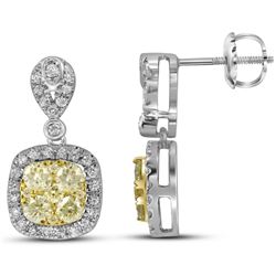 1.20CT Diamond Anniversary 14KT Earrings White Gold