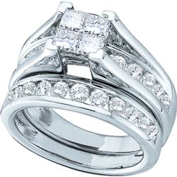 4.0CT Diamond Invisible 14KT Ring White Gold