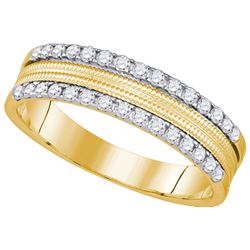 0.33CT Diamond Machine-Set 14KT Ring Yellow Gold