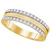 Image 1 : 0.33CT Diamond Machine-Set 14KT Ring Yellow Gold