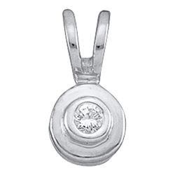0.03CT Diamond Anniversary 14KT Pendant White Gold