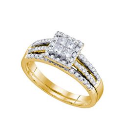 0.50CT Diamond Invisible 14KT Ring Yellow Gold