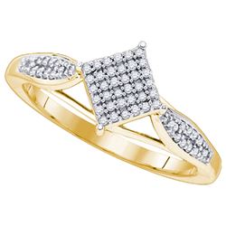 0.20CT Diamond Micro-Pave 10KT Ring Yellow Gold