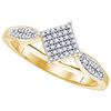 Image 1 : 0.20CT Diamond Micro-Pave 10KT Ring Yellow Gold