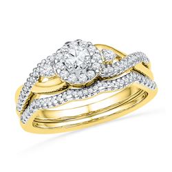 0.50CT Diamond Anniversary 10KT Ring Yellow Gold