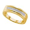 Image 1 : 0.10CT Diamond Mens 10KT Ring Yellow Gold