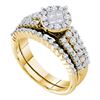 Image 1 : 1.0CT Diamond Soleil 14KT Ring Yellow Gold