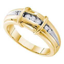 0.20CT Diamond Mens 14KT Ring Yellow Gold