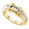 Image 1 : 0.20CT Diamond Mens 14KT Ring Yellow Gold