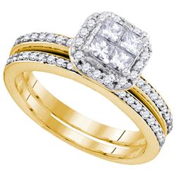 0.75CT Diamond Invisible 14KT Ring Yellow Gold