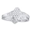 Image 1 : 0.02CT Diamond Cluster 10KT Ring White Gold