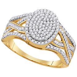 0.50CT Diamond Mcro-Pave 10KT Ring Yellow Gold