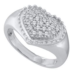 0.25CT Diamond Heart 10KT Ring White Gold