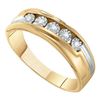 Image 1 : 0.10CT Diamond Mens 10KT Ring Yellow Gold