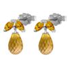 Image 1 : 3.4 ctw Citrine Earrings Jewelry 14KT White Gold