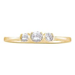 0.25CT Diamond 3-Stone 14KT Ring Yellow Gold