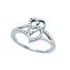 Image 1 : 0.02CT Diamond Heart 10KT Ring White Gold
