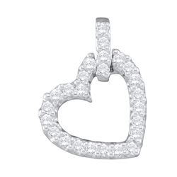 0.25CT Diamond Heart 14KT Pendant White Gold