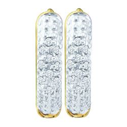 0.12CT Diamond Hoops 10KT Earrings Yellow Gold