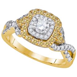 1CT Diamond Bridal 14KT Ring Yellow Gold