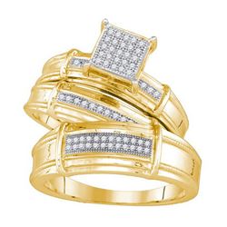 0.20CT Diamond Trio Set 10KT Ring Yellow Gold