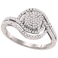 0.33CT Diamond Micro-Pave 10KT Ring White Gold