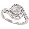 Image 1 : 0.33CT Diamond Micro-Pave 10KT Ring White Gold