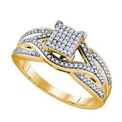 0.33CT Diamond Micro-Pave 10KT Ring Yellow Gold