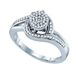 0.25CT Diamond Micro-Pave 10KT Ring White Gold