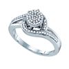 Image 1 : 0.25CT Diamond Micro-Pave 10KT Ring White Gold