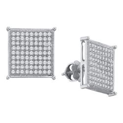 0.02CT Diamond Micro-Pave 10KT Earrings White Gold