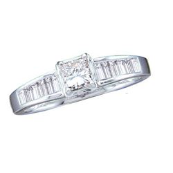 0.50CT Diamond Bridal 14KT Ring White Gold