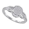 Image 1 : 0.20CT Diamond Micro-Pave 10KT Ring White Gold