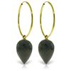 Image 1 : 24.5 ctw Black Spinel Earrings Jewelry 14KT Yellow Gold