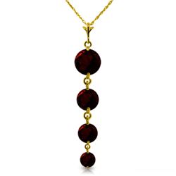 3.9 ctw Garnet Necklace Jewelry 14KT Yellow Gold