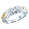 Image 1 : 0.10CT Diamond Mens 10KT Ring 2Tone Gold