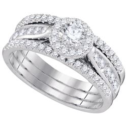 1.0CT Diamond Bridal 14KT Ring White Gold