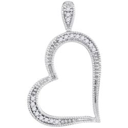 0.05CT Diamond Heart 10KT Pendant White Gold
