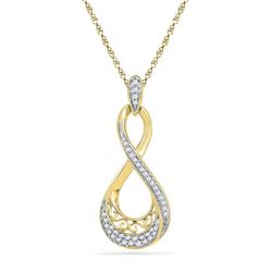 0.20CT Diamond Anniversary 10KT Pendant Yellow Gold