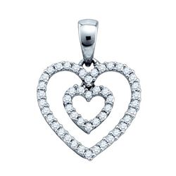 0.02CT Diamond Heart 10KT Pendant White Gold