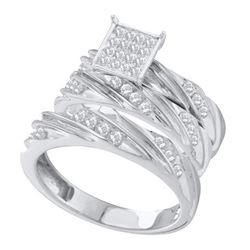 0.60CT Diamond Trio Set 10KT Ring White Gold