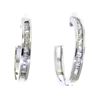 Image 1 : 0.50CT Diamond Hoops 10KT Earrings White Gold