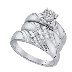 0.20CT Diamond Trio Set 10KT Ring White Gold