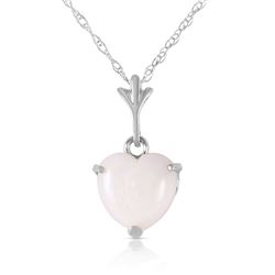 0.65 ctw Opal Necklace Jewelry 14KT White Gold