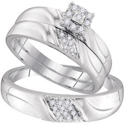0.20CT Diamond Trio Set 10KT Ring White Gold