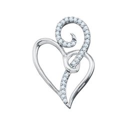 0.10CT Diamond Heart 10KT Pendant White Gold